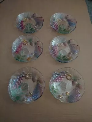 Buy Vintage Studio Crystal Glass Fruit   Bowls Coloured Fruit 6 Inches • 8£