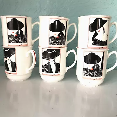 Buy Royal Grafton 6 Mugs Art Deco Style Coffee Tea Fine Bone China Expresso Cups • 21.99£