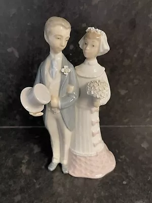 Buy Lladro Figurine Collectible Wedding Couple Bride And Groom 4808 Porcelain Glossy • 19.99£