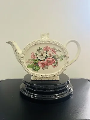 Buy Vintage Sadler Teapot Barrel Antique Shape Floral Design Gilded • 9.99£