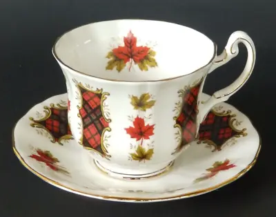 Buy Ridgway Potteries England Royal Adderley Maple Leaf Tartan Tea Cup & Saucer Set • 17.05£