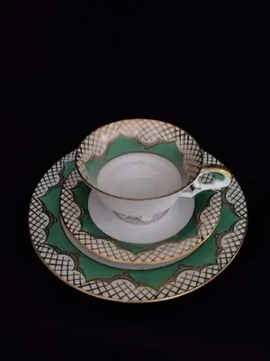 Buy Vintage Bavaria Tirschenreunh Germany Porcelain Tea Cup & Saucer & Plate Set • 18.24£