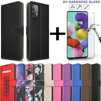 Buy For Samsung Galaxy A53 5G Case, Leather Wallet Stand Phone Cover + Screen Glass • 5.95£