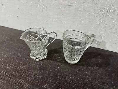 Buy Set Of 2 Vintage Cut Glass Jugs • 7.99£