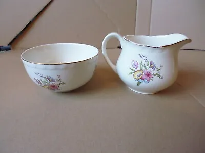 Buy Alfred Meakin Pretty Milk Jug Cream Jug And Sugar Bowl Floral Design 2 Items • 3.99£