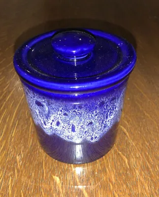 Buy Vintage Cobalt Blue Stoneware Storage Jar • 2.20£