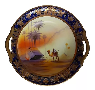 Buy CAMEL CHINA (NORITAKE TYPE) 2 HANDLE FOOTED ROUND HAND PAINTED BOWL. No.2 • 14.99£