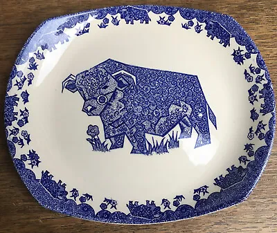 Buy English Ironstone Tableware Beefeater Blue Bull Pattern Steak & Grill Plate X 1 • 10£