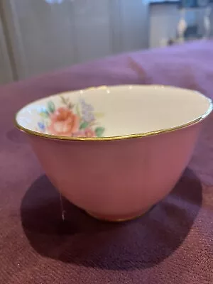 Buy Adderley Fine Bone China Vintage Sugar Bowl. Pink, Pattern H619 Footed, Scallop • 10£