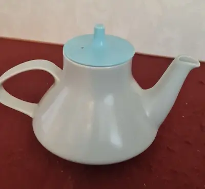 Buy Poole Dove Grey And Sky Blue Teapot • 14£