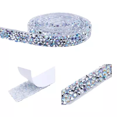 Buy ❤ 90cm Glass Rhinestone/Diamante/Crystal Craft Ribbon Strip/Tape Self Adhesive❤ • 2.45£
