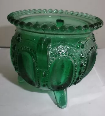 Buy DEGENHART GREEN GLASS Gypsy Pot 3 Footed Vintage • 9.50£