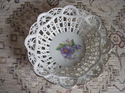 Buy Vintage Romanian Fine Porcelain Hand Made Lace Work Bowl • 5£