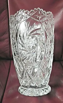 Buy Vintage Heavy Cut Glass Vase   LAST CHANCE TO BUY .. NOT BEING RELISTED • 12£