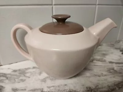 Buy Vintage Poole Pottery Teapot C54 Twintone Sepia & Mushroom Brown 40s VGC • 20£