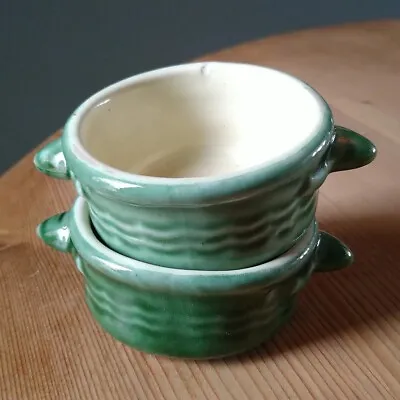 Buy Denby Rare Vintage Bourne Epic Green Condiment Dip Salt Sauce Bowls Pots 1930s • 7.50£