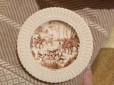 Buy Fox Hunt Hunting Royal Cauldon Plate Brown And White The Kill As Is • 15.17£
