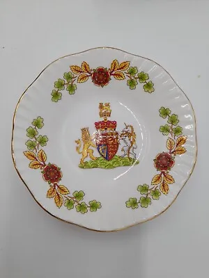 Buy Elizabethan Staffordshire Bone China 4  Royal Coat Of Arms Plate RARE VINTAGE • 14.99£