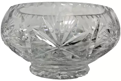 Buy Vintage Bohemian Czech(?) Crystal Cut Glass Bowl Decorative Home Decor • 30£