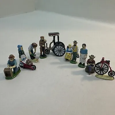 Buy Lot 10 Vintage IRS China Miniature Metal Figurines People Sitting Standing Bike • 17.08£