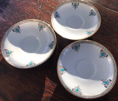 Buy Three Vintage Paragon Bristol Pattern Porcelain Saucers 1920's • 12£