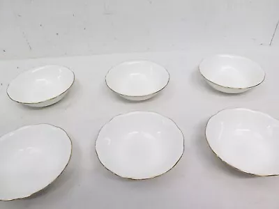 Buy Colclough Crispin Dessert Bowl X6 16cm Tableware Vintage White • 14.99£