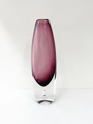 Buy Vtg Ernest Gordon Afors Purple Vase GH 211 MCM Swedish Art Glass Signed • 70.73£