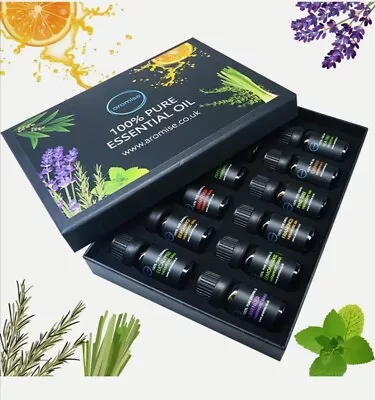 Buy  Essential Oils Gift Set (12 Pack) Aromatherapy Therapeutic Diffuser Burner • 13.49£