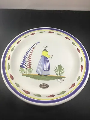 Buy Keraluc Quimper France Plate / Platter Hand Painted Breton Woman 11 1/4  • 38.54£