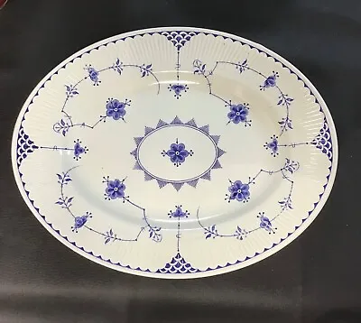 Buy Vintage FURNIVALS LTD. Blue DENMARK Pattern 12” Oval Serving Platter/Meat Plate • 20£