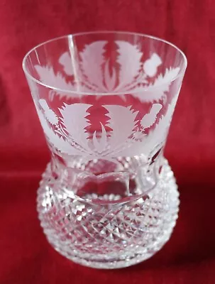 Buy Edinburgh Crystal Thistle Pattern - Large Whisky Glass / Old Fashioned - Signed • 85£