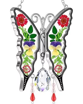 Buy  Suncatcher Gifts For Mom Stained Glass Sun Catchers Wind Crystal Butterfly • 38.90£