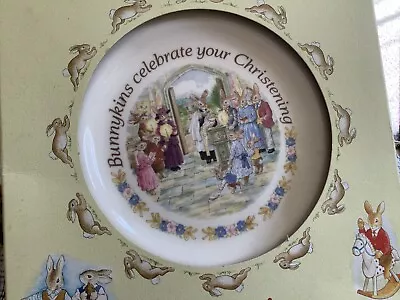 Buy Royal Doulton Bunnykins Christening Plate - Boxed • 10£