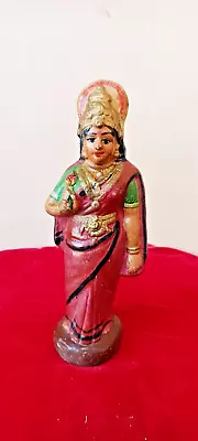 Buy Antique Vintage Goddess Saraswati Shakti Old Pottery Terracotta Idol Statue F99 • 76.82£
