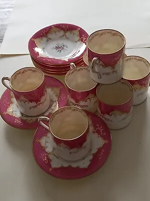Buy Very Rare And Collectable Coalport Antique China, Set Of 7 Demitasse Cups And... • 150£