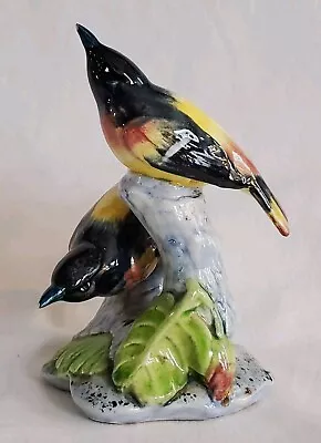 Buy Vtg Stangl Pottery Ceramic Bird Figurine # 3402-D  Double Orioles  Beak Chips • 15.18£