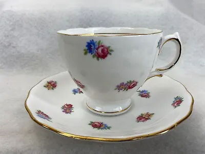 Buy Royal Vale Bone China Tea Cup And Saucer Made In England W/ Florals • 17.08£
