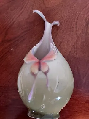 Buy Signed Franz Papillon Beautiful Porcelain Butterfly Small Vase FZ00580 • 66.29£