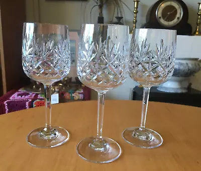 Buy Edinburgh  International Crystal Set Of Three Footed Wine Glasses (200ml) • 24.99£