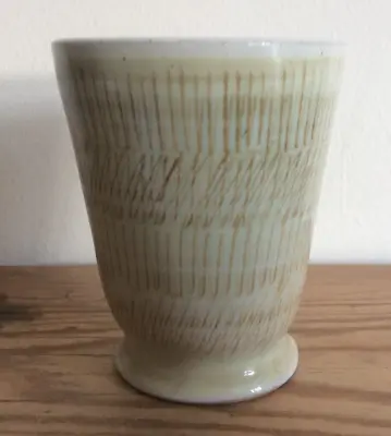 Buy Rye Studio Pottery Beaker Vase Palisade Pattern Mid Century Retro Pam Goddard • 24.99£