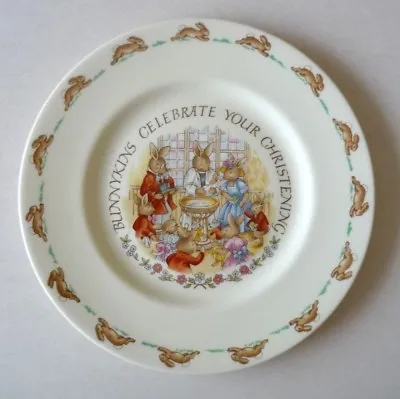 Buy Vintage 1936 ROYAL DOULTON Bunnykins 8 (20cm) Christening Plate - Mint Condition • 9.99£