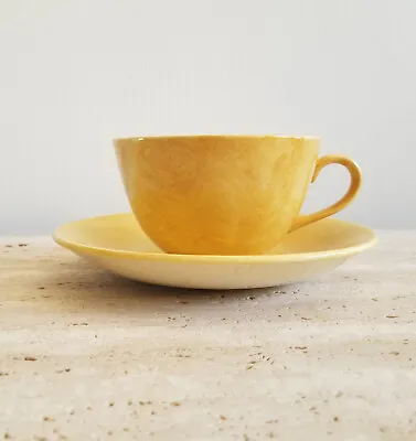 Buy Poole Pottery Yellow  Fresco  By Rachel Barker Coffee Cup And Saucer • 5.75£