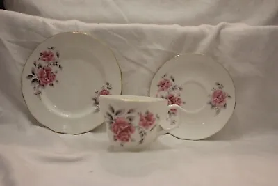 Buy 10563* Vintage Duchess Bone China Tea Trio Cup Saucer Tea Plate  Pink Roses • 12£