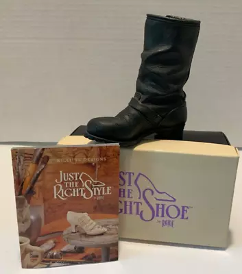 Buy MOTORCYCLE BOOT Just The Right Shoe By Raine Willitts 25504 1999 Black Original • 19.16£