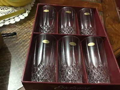Buy 6pc 250ml Highball Glasses Tall Fine Sculpture Glass Water Drinking Tumblers Set • 15£