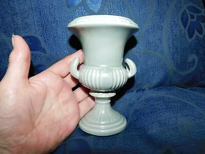Buy VINTAGE PALE GREY SMALL DARTMOUTH POTTERY RIBBED URN VASE 67C 5  / 13cms HIGH • 15£