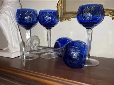 Buy Bohemian Czech Crystal Cobalt Blue Glass 5 Piece • 256.06£