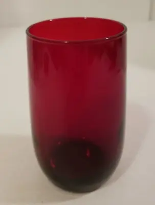 Buy Ruby Red Anchor Hocking Water/Juice Glass • 7.70£