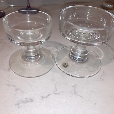 Buy Pair Of Dartington  Crystal Glass Candle Holders • 11£