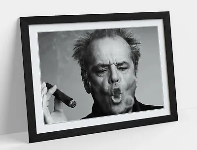 Buy Jack Nicholson Smoke Rings -art Framed Poster Picture Print Artwork- Black White • 26.99£